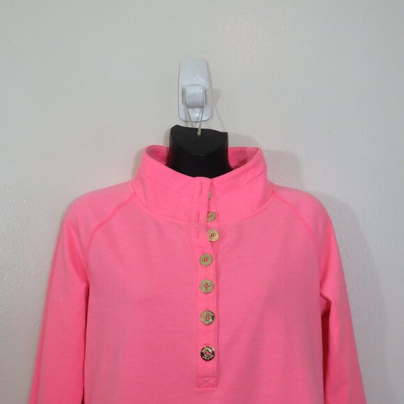 Lilly Pulitzer Size Medium Pink Captain Popover Sweater Pullover UPF 50+ - Picture 3 of 6